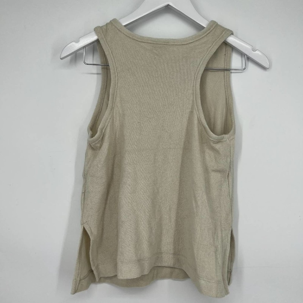 A New Day Women's Sleeveless Crew Neck Casual Terry Tank Top Pullover Tan XS NWT - Picture 3 of 7